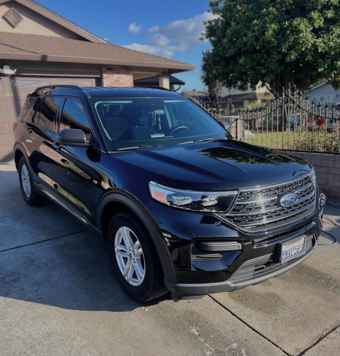 Freshly detailed vehicle